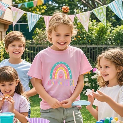 Image of Birthday Girl Tshirt Toddler Birthday Shirts Tees Little Kids Top Outfit Cotton Short Sleeve 2nd 3rd 4th 5th 6th 7th 8th