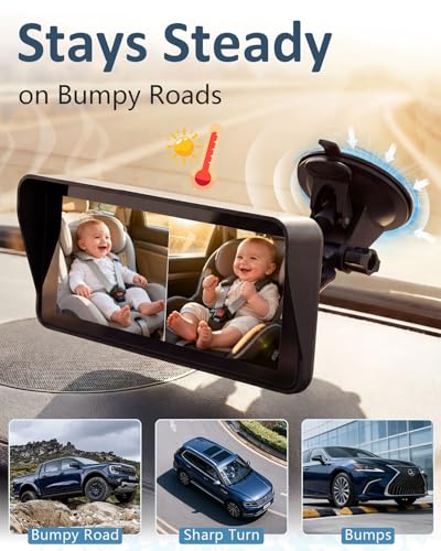 Image of 2-Kids Baby Car Camera for Seat: 6.9 Inch Ultrawide Display with Two Cameras Rear Facing - USB Powered Backseat Camera HD 1080P Easy to Install