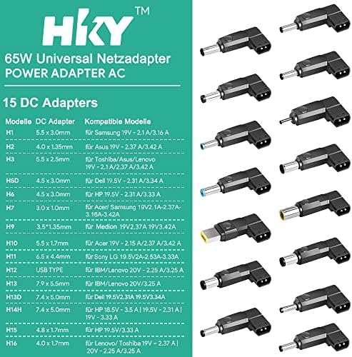 65W 15 w 1 uniwersalna ładowarka do laptopa AC zasilacz zamiennik do HP Dell ACER ASUS Lenovo IBM Toshiba COMPAQ Samsung Sony FUJITSU Gateway Notebook Ultrabook