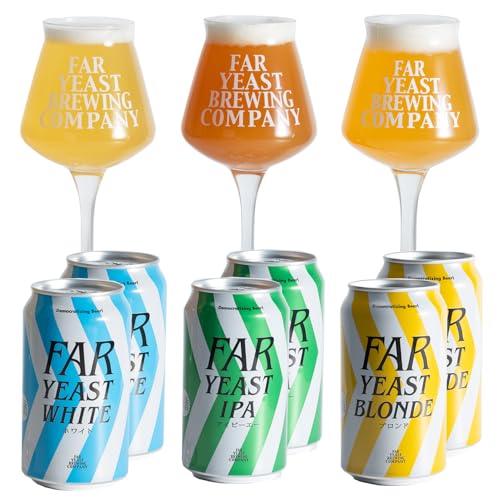 [クラフトビール ビール ギフト 飲み比べ]Far Yeast White/IPA/Blonde 各2本 缶 350ml x 6本/飲み比べセット 誕生日 高級 贈り物 高級ビール 詰め合わせ お祝い(アワード受賞歴多数)