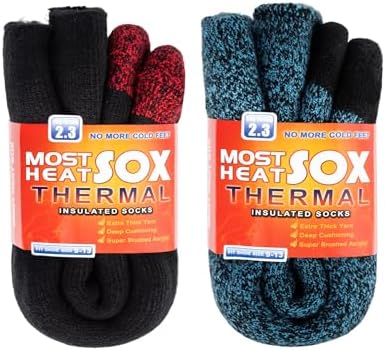 Chalier Thermal Socks for Men Thick Insulated Heated Socks Winter...