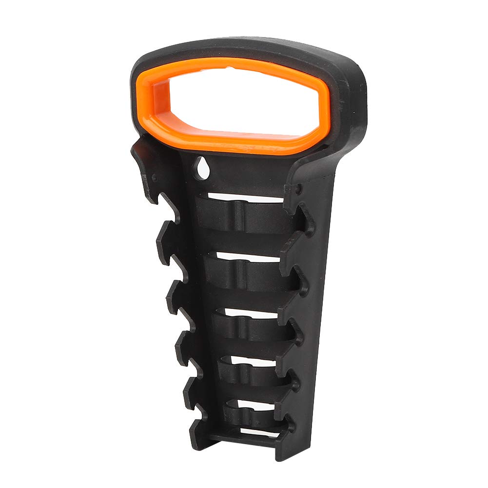 Wrench Holder Bracket Spanner Organizer Storage Tray Wall Mounted Tool SelfLocking Convenient Hook Design for Workbench Garage Workshop Home Black Orange (5 Piece Set)