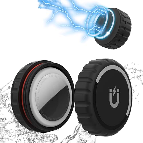 Image of ZORBES for Apple Case Magnetic Suction Case Holder, Protective Cover Case for GPS Tracker IP68 Waterproof Shockproof Holder for Pet Wallet Bike Keys