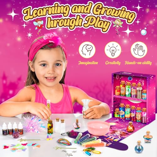 Subtail Potion Magique Enfant - Sable Magique Enfant | 22 Bouteilles De Potion | Aqua Gelz | Coffret Magie - Cadeau Fille 6 7 8 9 10 11 Ans - Kits de Loisirs CréAtifs Fille 6-12 Ans – Image 3