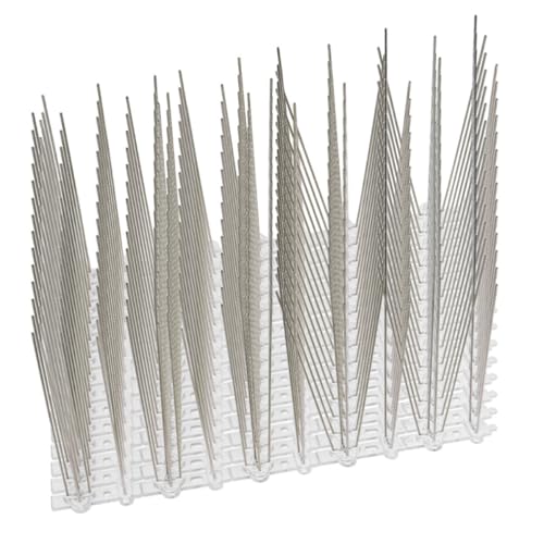 SHINEOFI Pinchos Antipájaros de Acero Inoxidable para Palomas, 14 Piezas en Caja, Herramienta Eficaz para Celebracion Otono en Tejados y Cercas, Repelente Visual y Humano