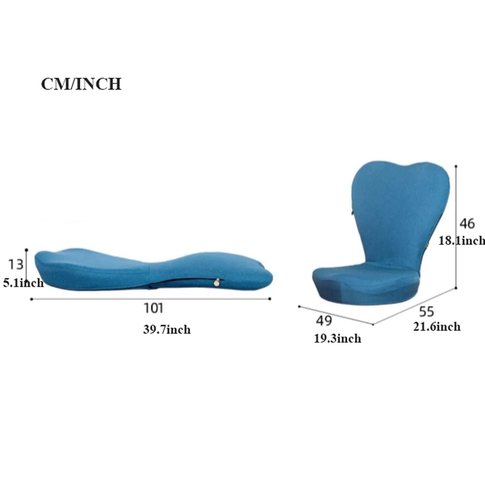 LSLYTQ - Silla de suelo ajustable, asiento acolchado para juegos y yoga, sofá plegable multifuncional, silla de meditación portátil con soporte para la espalda, cama para adultos