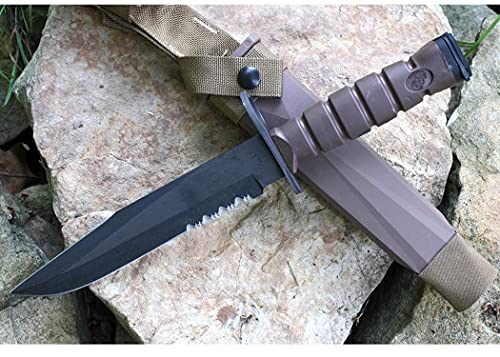 Ontario Knife Co Okc3S Marine Bayonet, Black Blade, Tan Hard Sheath #TOP4