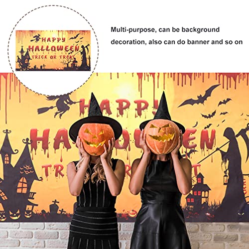 ABOOFAN Backdrop Bandeira Da Lua Da Noite Do Dia Das Bruxas Abóbora Morcego Castelo Da Bruxa Da Band