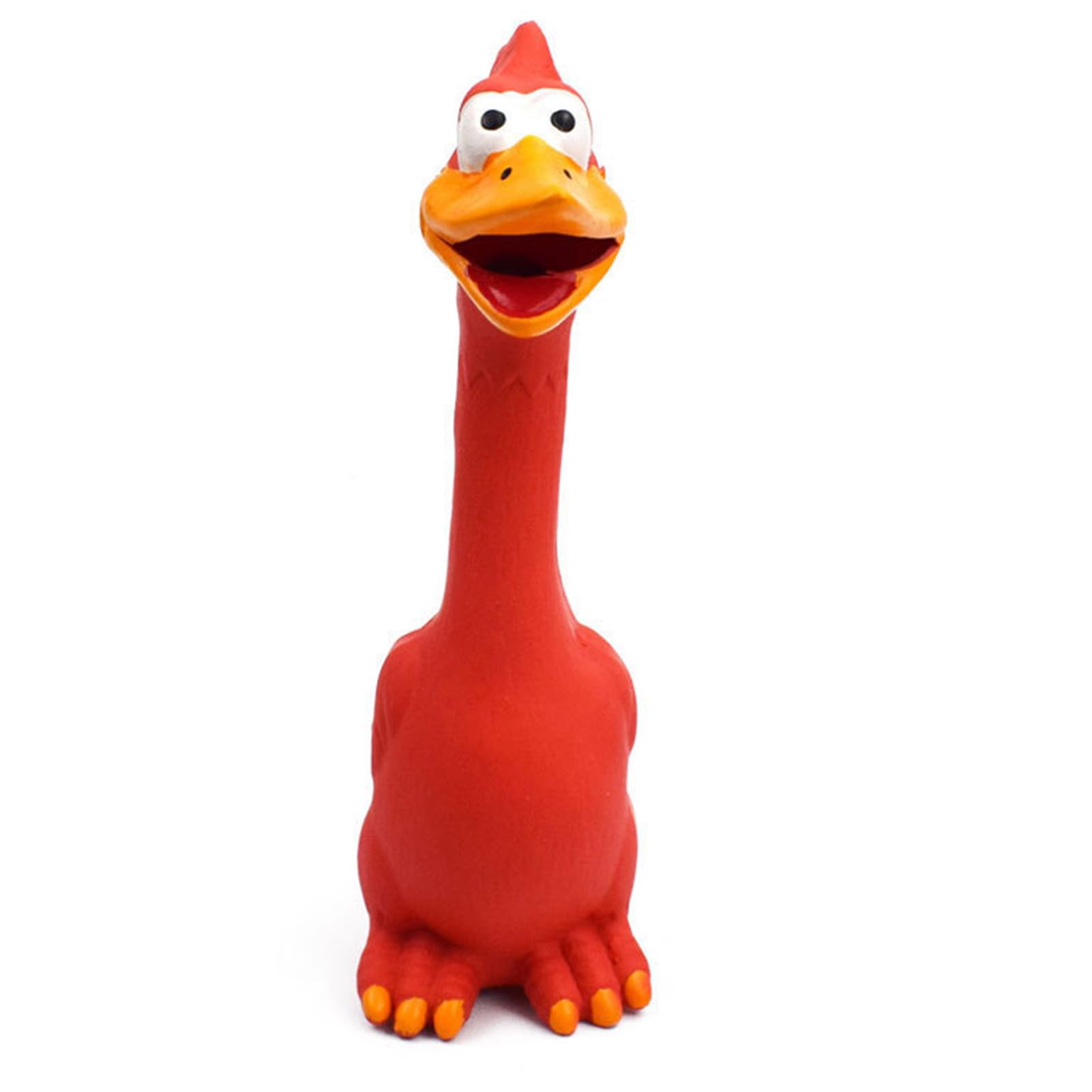 Wangcmcol Dog Screaming Chicken Toy Interactive Bite Resistant Squeeze Sound Chicken Toy for Small Medium Large Dogs (Red)