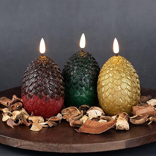 Fanna Battery Operated Dragon Egg Votive Candles With Timer thumb #1