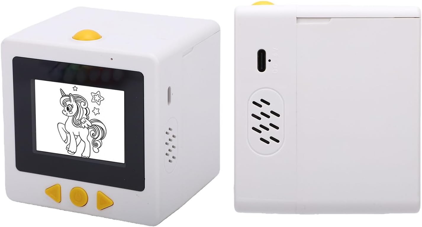 Hyuduo Smart AI Voice Sticker Printer Box Voice Command Activated Control Mini Thermal Label Maker Inkless Portable with 2.4in HD Screen and WiFi for Office Study Home Kids image 2