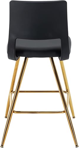 Miniatura 6 de Sidanli Juego de 2 taburetes de bar dorados en altura de asiento de 24 pulgadas