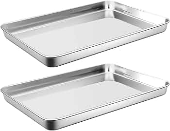 大型バット ベーキングトレイ　10枚セット　業務用　飲食店　角　調理用品プレート Amazon | NUOLUX ステンレスバット 浅型 揚げ物 バット 料理