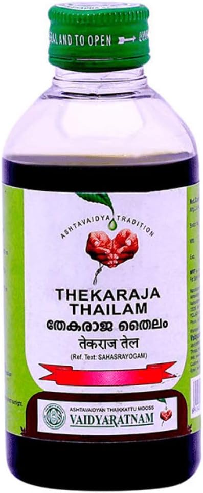 Vaidyaratnam Thekaraja Thailam 200 ml (Pack Of 2) Ayurvedic herbal products, Ayurvedic Organic products, Vaidyaratnam Products