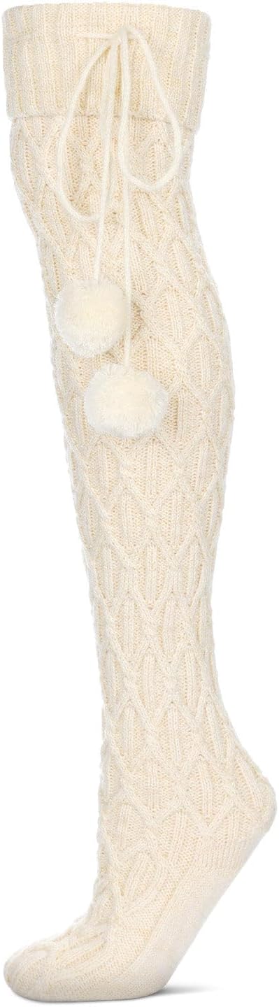 Women's Interdiamond Chunky Knit Over The Knee Warm Sock