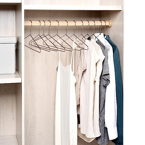 Image of Amber Home Heavy Duty Metal Wire Hanger Metal Shirt Hanger Suit Hanger Coat Hangers with Polished Chrome (20)