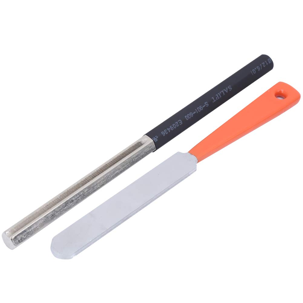 Fichier de pansement de frettes de guitare 2 pièces outils de réparation de frettes en acier inoxydable avec poignée en caoutchouc pour instruments à cordes ukulélé