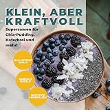 Chia Samen Bio 1 kg – Naturacereal Bio Chiasamen – Vegan, glutenfrei & ballaststoffreich – Hochwertiges Superfood mit Omega-3 & pflanzlichem Protein – perfekt für Smoothies, Müsli & Backen