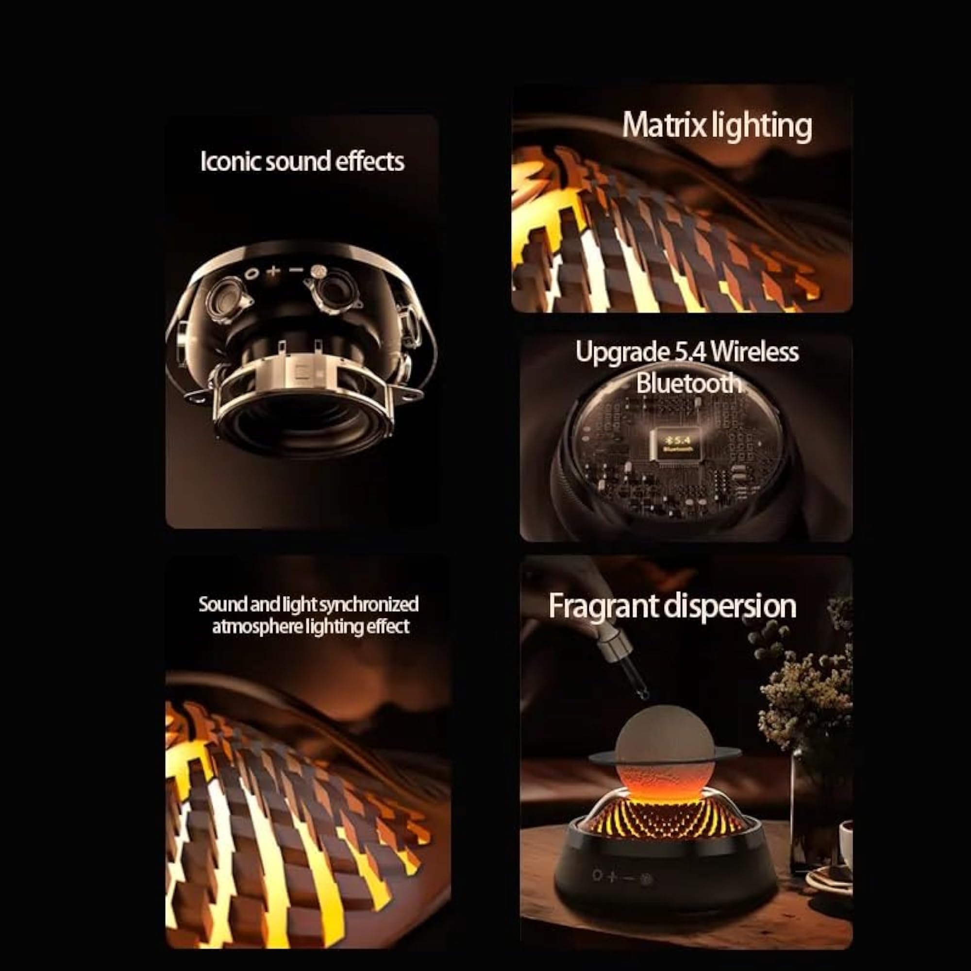 Levitating Moon Lamp Bluetooth Speaker & Essential Oil Diffuser