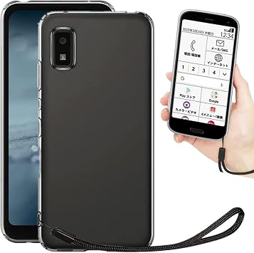 AQUOS wish wish 2 case clear transparent cover strap included Applicable SHG06 SHG08 A103SH A104SH SH-M20 SH-51C A204SH case AIPITORR soft transparent case bumper case clear case shockproof