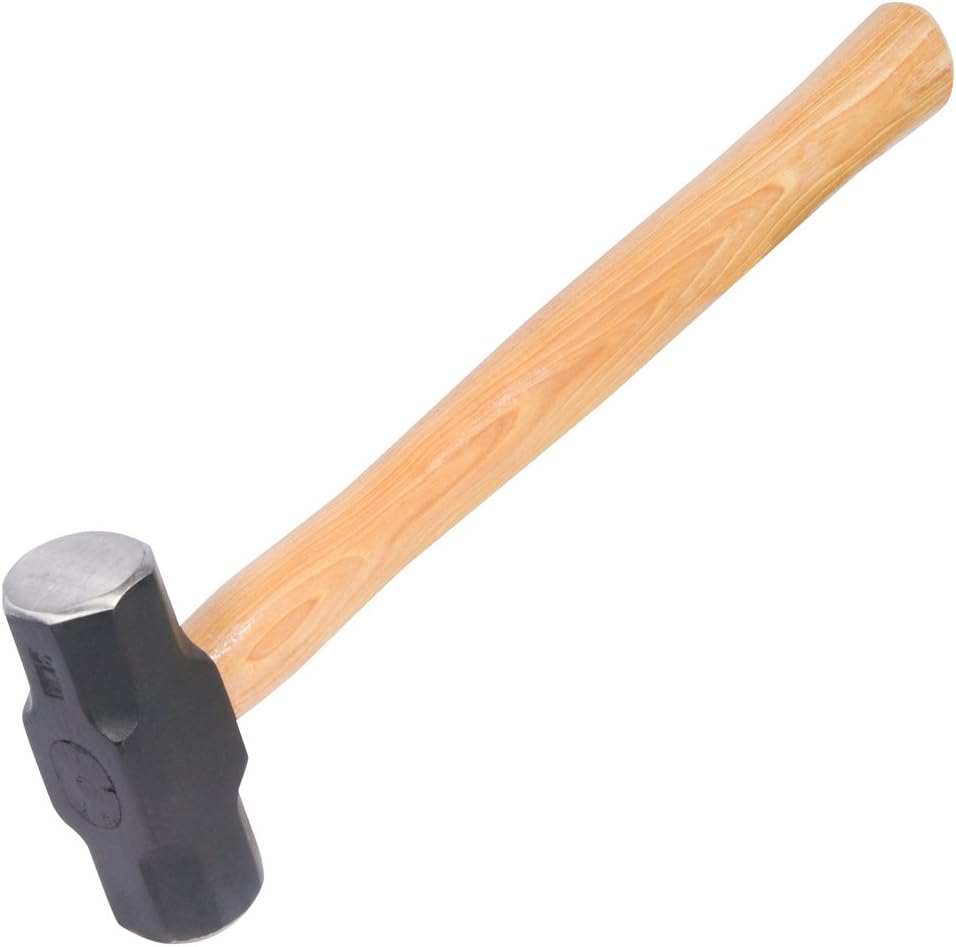 Ludell 11003 Double Face Sledge Hammer with Double Wedged Hickory Handle, 3lb, 16" Handle Length