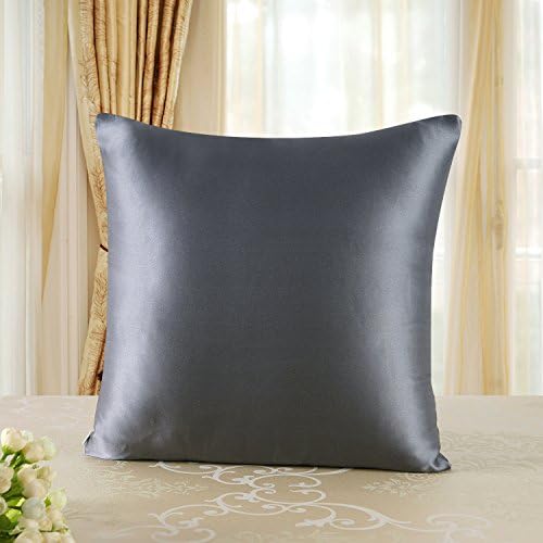 townssilk Both Side 100% 19mm Silk Pillowcase 40x60cm size Pillow Case Cover with Hidden Zipper White