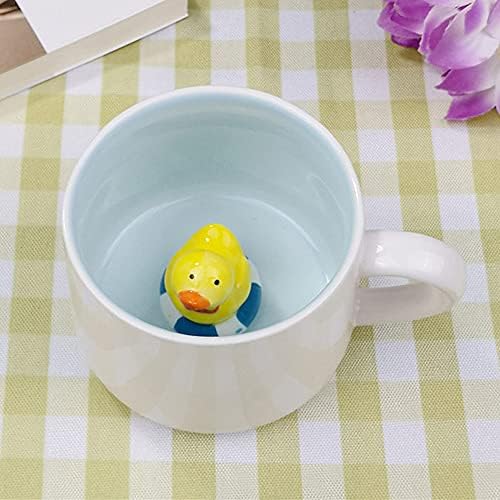 LOZACHE 3D Animal Cute Frog Coffee Mug, 12oz Funny Cartoon Handmade Figurine Milk Tea Cup, Frog Gifts for Friends Kids Girls Wife Grandma Auntie Birthday Present (Frog)