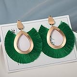 pendientes verdes y dorados Este es el mejor regalo para su familia, amigos y colegas.