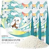 Cutepol Cassava Clumping Cat Litter, Non Sticking, Rapid Clumping, Water Absorbent, Dust-Free, 33lb (6 Pack of 5.5lb Bags)