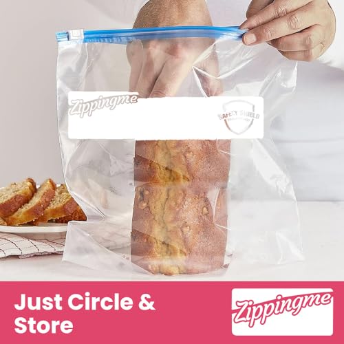 Image of Reusable Transparent Storage Bags with Slider Zip Lock | 15 Medium Size (10 inchx12 inch with 4 inch Bottom) | Ziplock Pouch or Bag for Small Clothes, Shoes & Travel Packing | Space Saver Zipper Pouch (M)