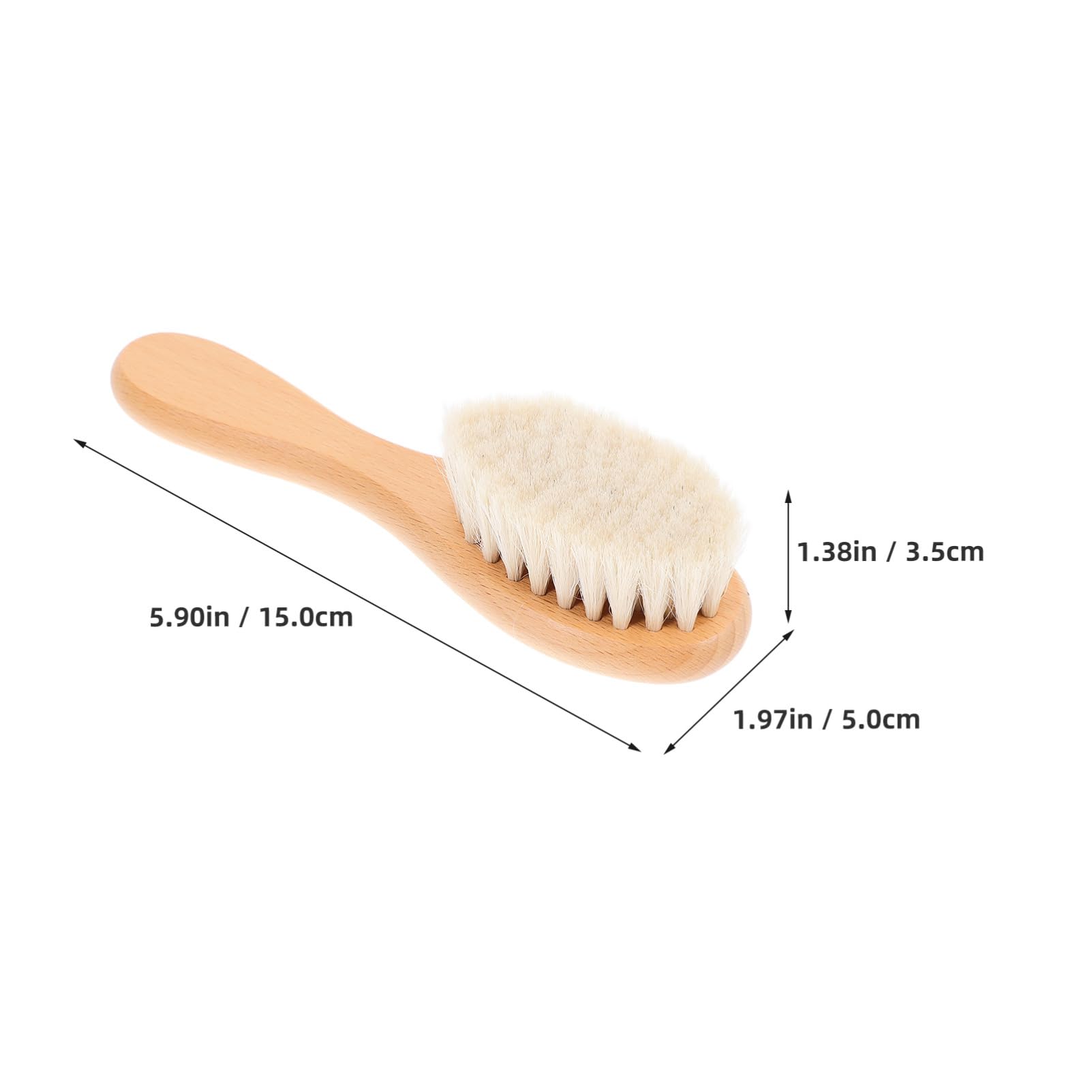 SOESFOUFU Baby Brush and Comb Set 2-piece Wooden Comb Brush Set Gentle for Baby's Scalp and Hair