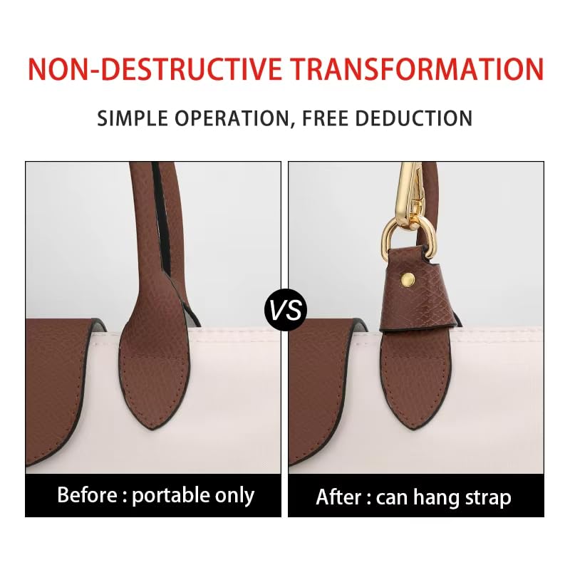 Image of Vachetta Leather Purse Strap Replacement for Longchamp Strap Kit