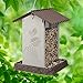 North States Village Collection Hopper Style Pinecone Birdfeeder: Squirrel Proof Hanging Cable included. Large, 4.25 pound Seed Capacity (8.13 x 8.13 x 11, Beige/Gray)