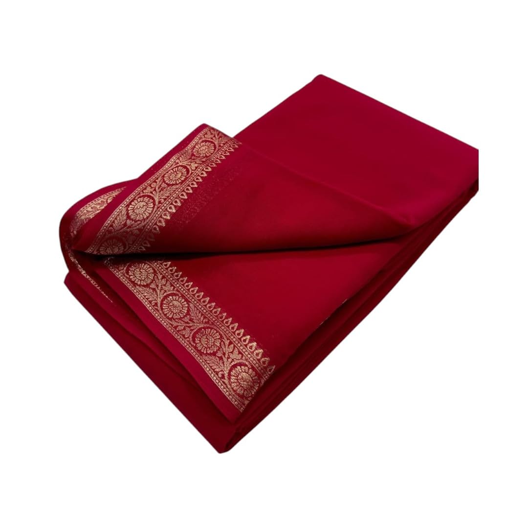 RAJMALA Attractive Design Women's Semi Mysore Silk Zari Border with Blouse Piece-image-32