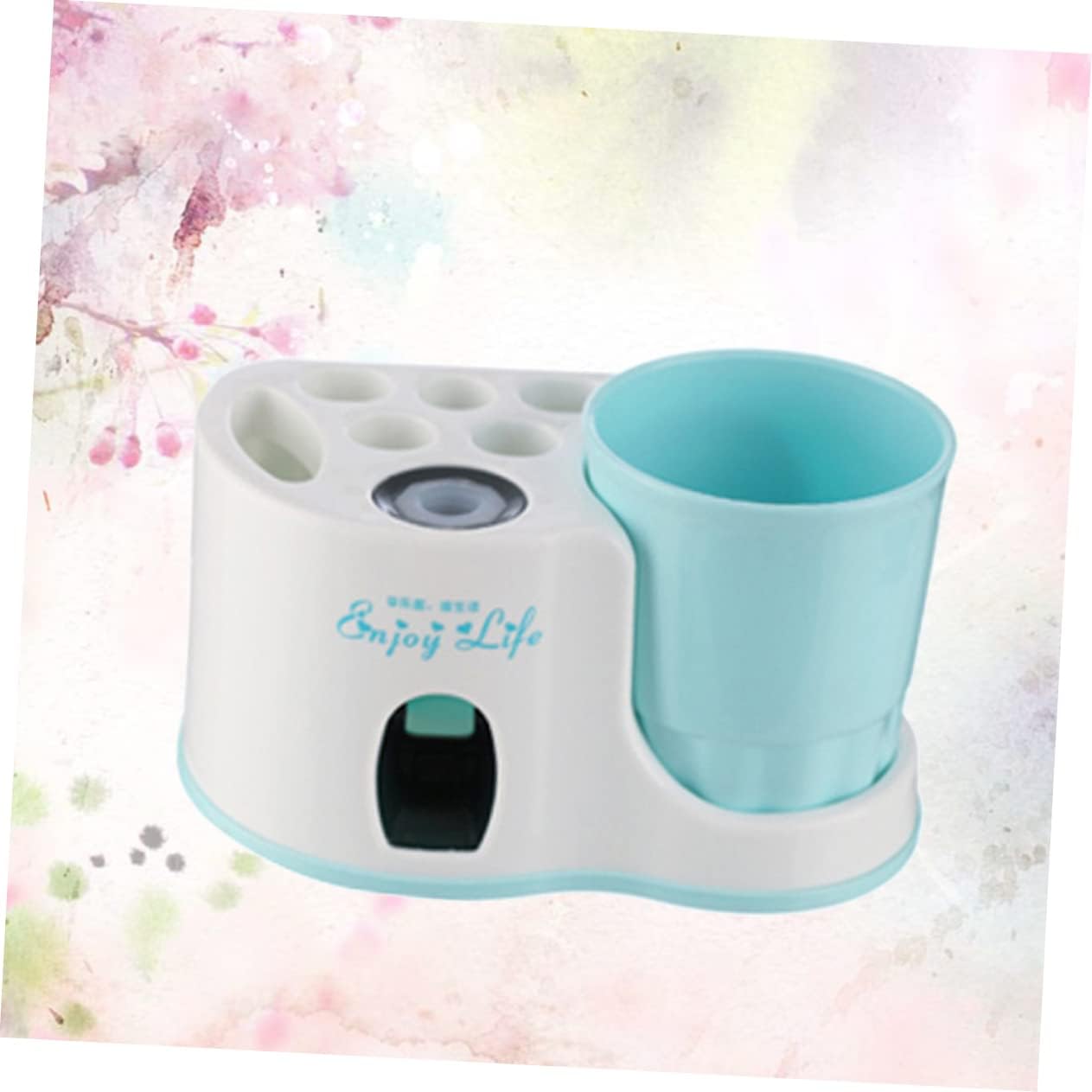 Wall Mounted Automatic Toothpaste Dispenser Toothbrush Holder Rack