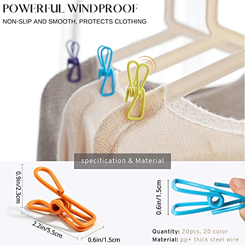 Chip-Clips-Bag-Clips-for-Food-Packages-Heavy-Duty-Metal-Clothes-Pins-20-PCS-2-Inch-PVC-Coated-Utility-Wire-Snack-Clips-Multipurpose-Pegs-for-Outdoor-Clothesline-Kitchen-Home-Decor-Travel-Office