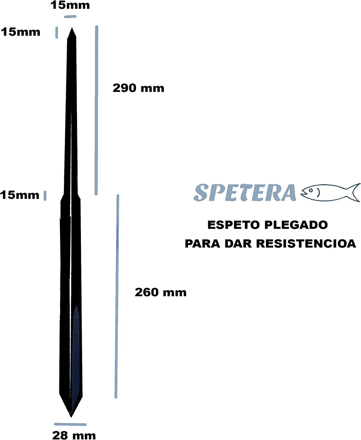 Espeto Acero Inoxidable para Pescados (sardinas, lubina, Dorada) y Carnes Barbacoa - 60cm