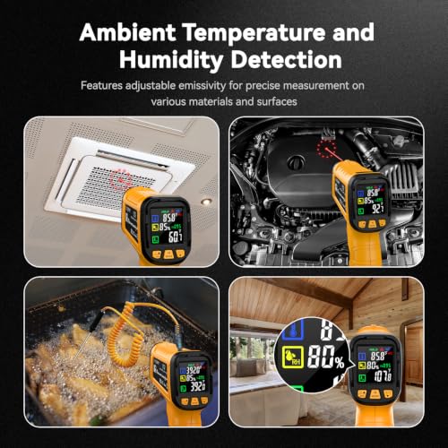 Image of Infrared Thermometer Gun -58F to 1796F, 50:1 Temperature