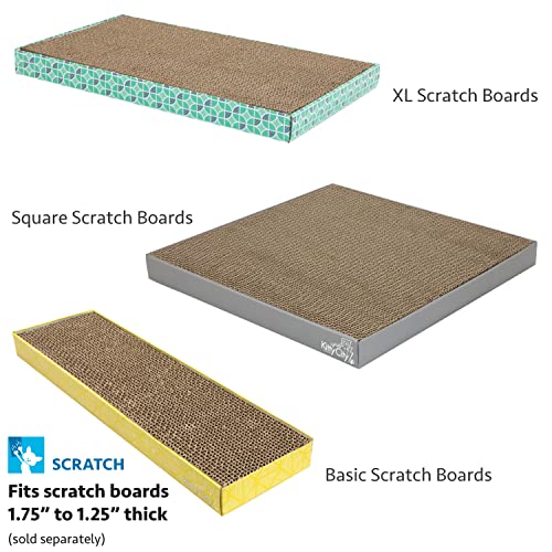 Kitty City XL Wide Corrugate Cat Scratchers 3 Pieces, Cat Scratching, Cat Scratch Pad, Door Clips - Image 7