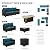 Rattaner Outdoor Furniture Sets 45 Inches Fire Table 6 PCS Patio Furniture Set Gas Fire Pit Table with Outdoor Storage Box Glass Coffee Table and Waterproof Covers Anti-Slip Peacock Blue Cushions