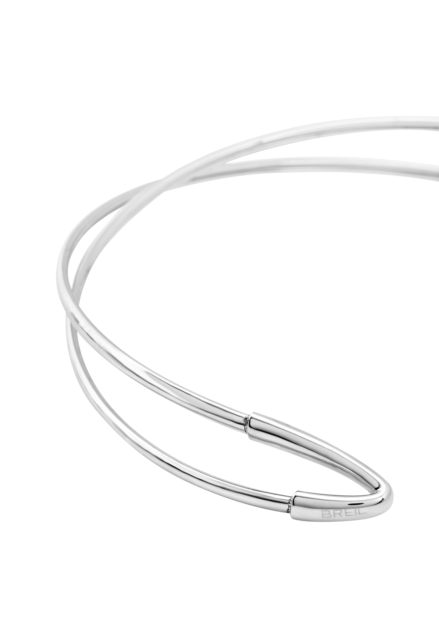 Breil, Collezione Lightline, Collana Donna Rigida, in Acciaio Armonico Lucido, Effetto Luminoso, Taglia Unica, Idea Regalo Donna