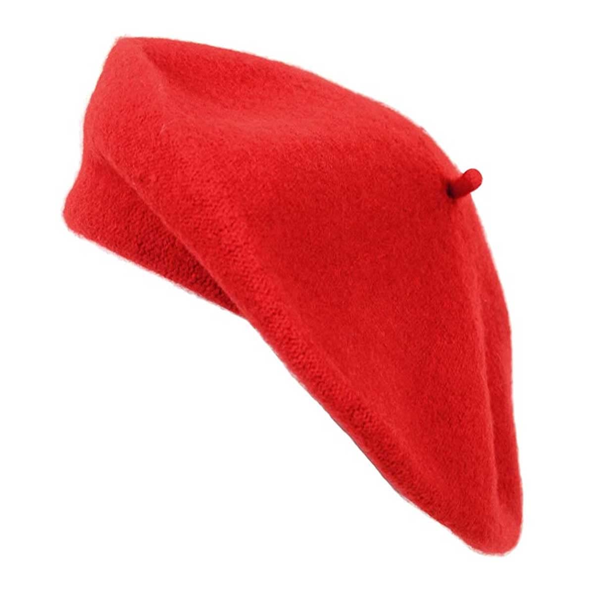 Yaksa Unisex Wool Blend French Artist Beret Caps for Women & Men (Red) - Image 5 thumbnail