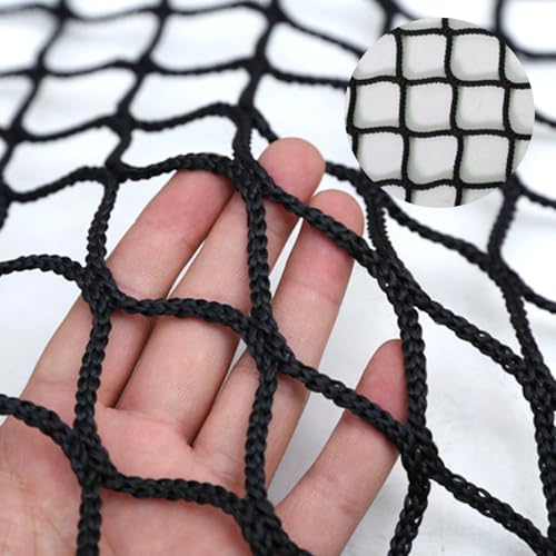 Kamanan Filet de Securite pour Enfant, Filet Noir Sécurité Escalier, Filet Securite Balcon, Filet Chat Balcon, Protection Filet Escalier Chien, Filet de Sécurité Enfant Noir (1,5x2 m)