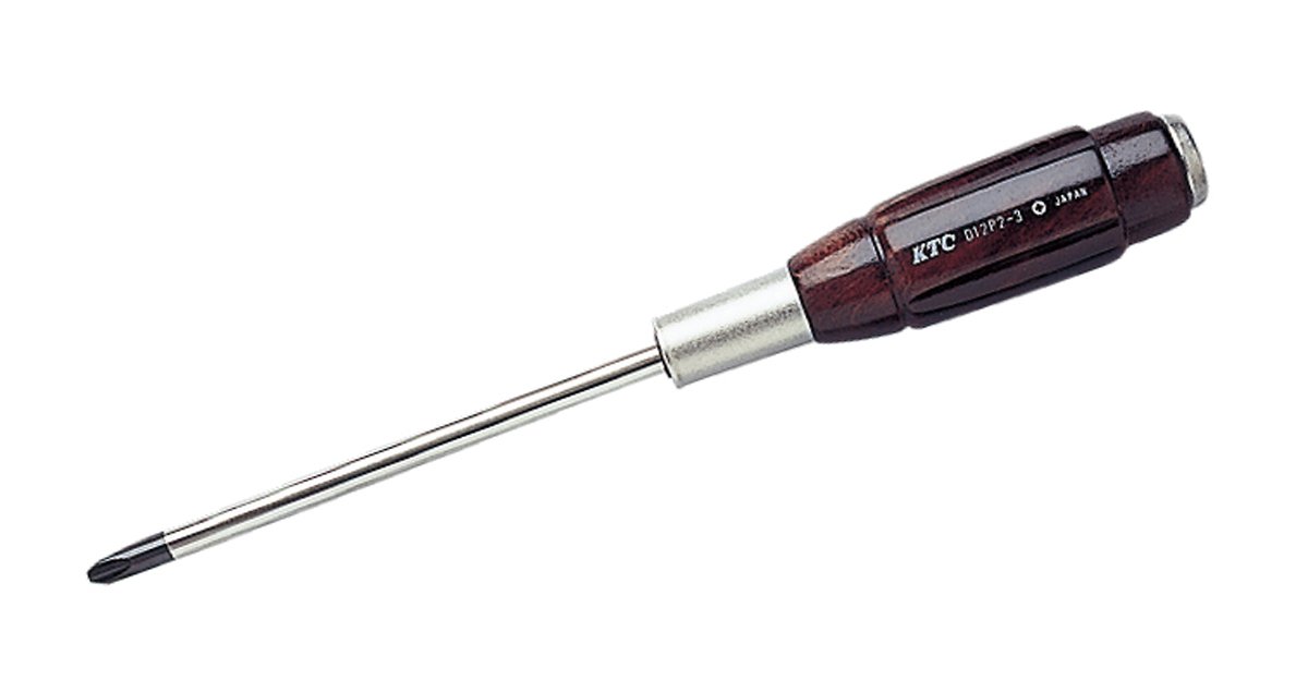 KTC D12P23 Tournevis avec manche en bois type 3 pour empreinte cruciforme Phillips