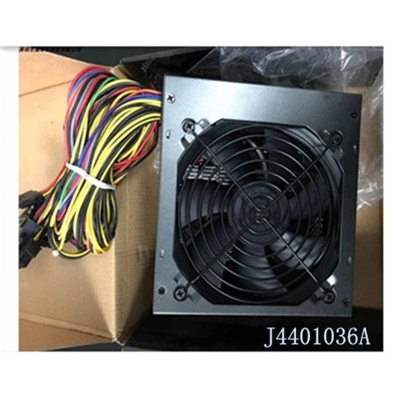 Rear view of the MIDTY PC Power Supply Unit showing the cooling fan and mounting screw holes