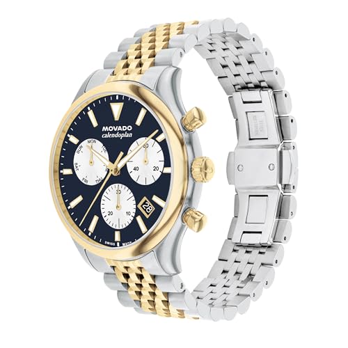 Image of Movado Heritage Series Calendoplan Men's Chronograph Watch, Swiss Quartz, 43mm