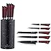 Imperial Collection 6 Piece Stainless Steel Knife Block Set - White
