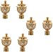UFURMATE Lot de 6 embouts de tringle à rideaux en plastique doré - Style vintage - Pour tringles de 28 mm de diamètre - Lanterne creuse