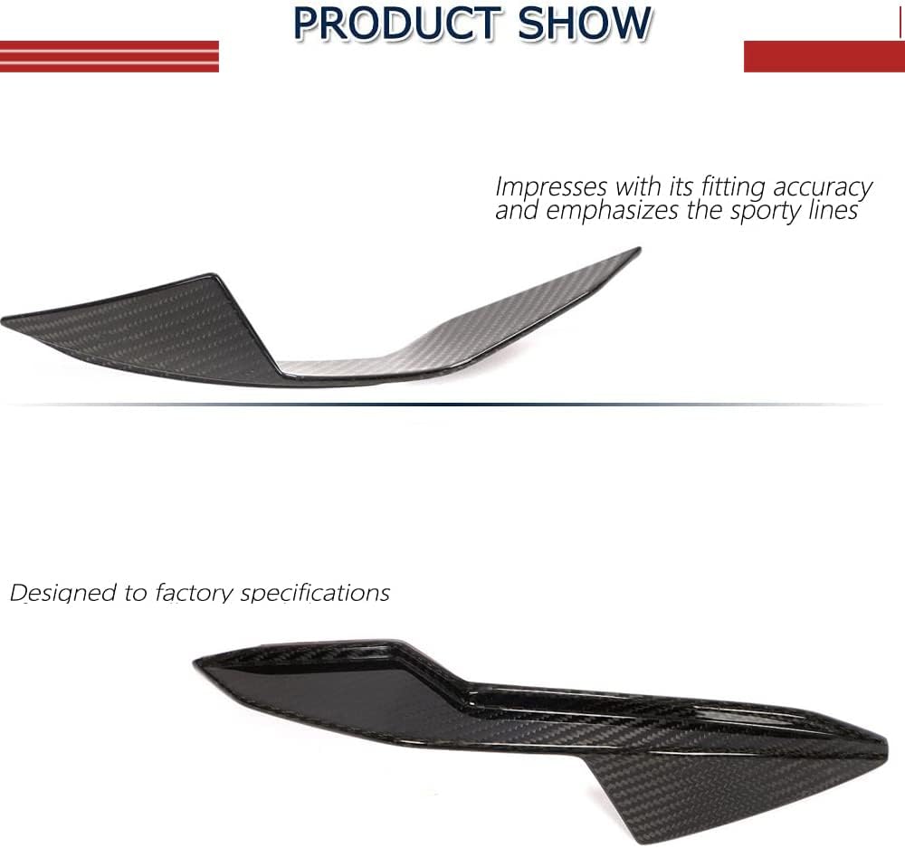 Real Carbon Fiber Front Bumper Splitter Fits for BMW 3 4 Series G80 M3 G82 M4 2Door 4Door 2021-2022 Front Bumper Canards Fins Factory Outlet（2pcs/set）
