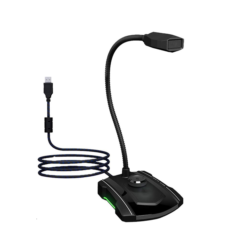 Mikrofon do komputera mikrofon komputerowy, wielokierunkowy kondensor typu „gęsia szyja” typu „Plug & Play” PC mikrofon do gier USB z przyciskiem wyciszania do konferencji